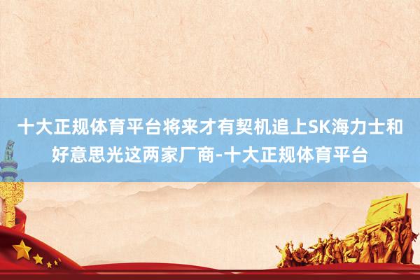 十大正规体育平台将来才有契机追上SK海力士和好意思光这两家厂商-十大正规体育平台