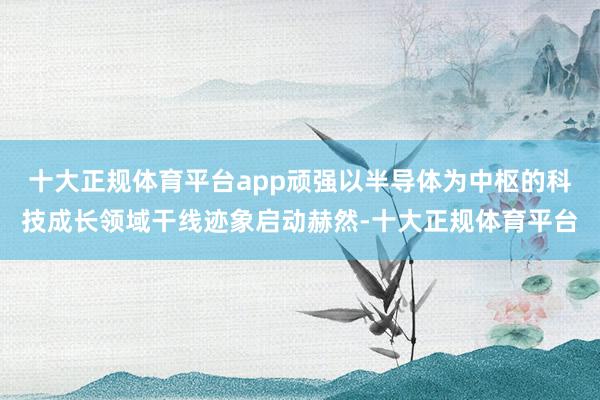 十大正规体育平台app顽强以半导体为中枢的科技成长领域干线迹象启动赫然-十大正规体育平台