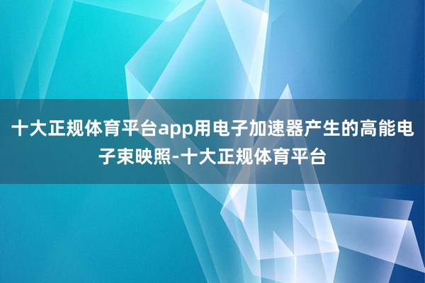 十大正规体育平台app用电子加速器产生的高能电子束映照-十大正规体育平台