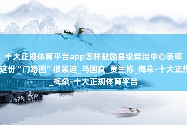十大正规体育平台app怎样鼓励县级综治中心表率化设置？ 这份“门路图”很紧迫_马国良_贾生栋_梅朵-十大正规体育平台