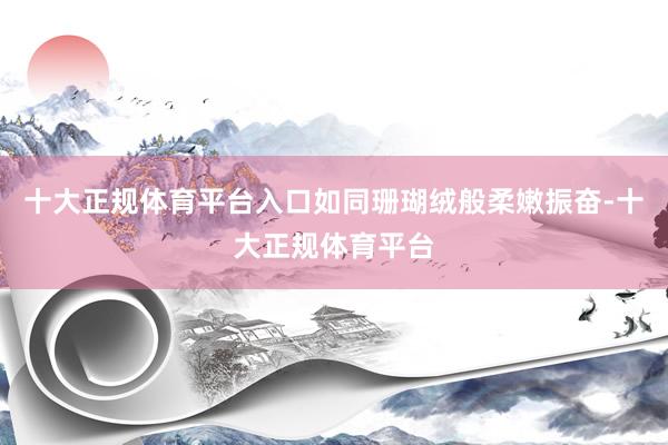 十大正规体育平台入口如同珊瑚绒般柔嫩振奋-十大正规体育平台