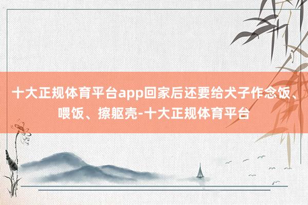 十大正规体育平台app回家后还要给犬子作念饭、喂饭、擦躯壳-十大正规体育平台