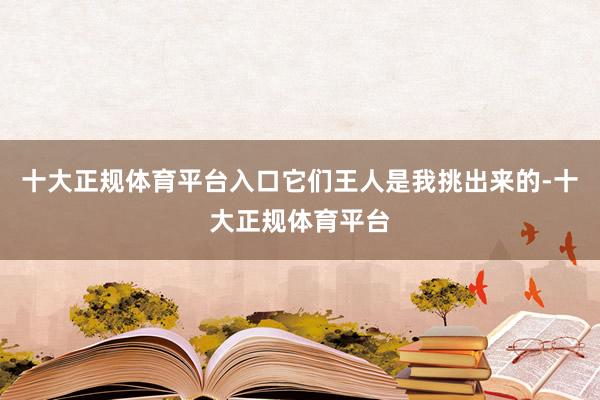 十大正规体育平台入口它们王人是我挑出来的-十大正规体育平台